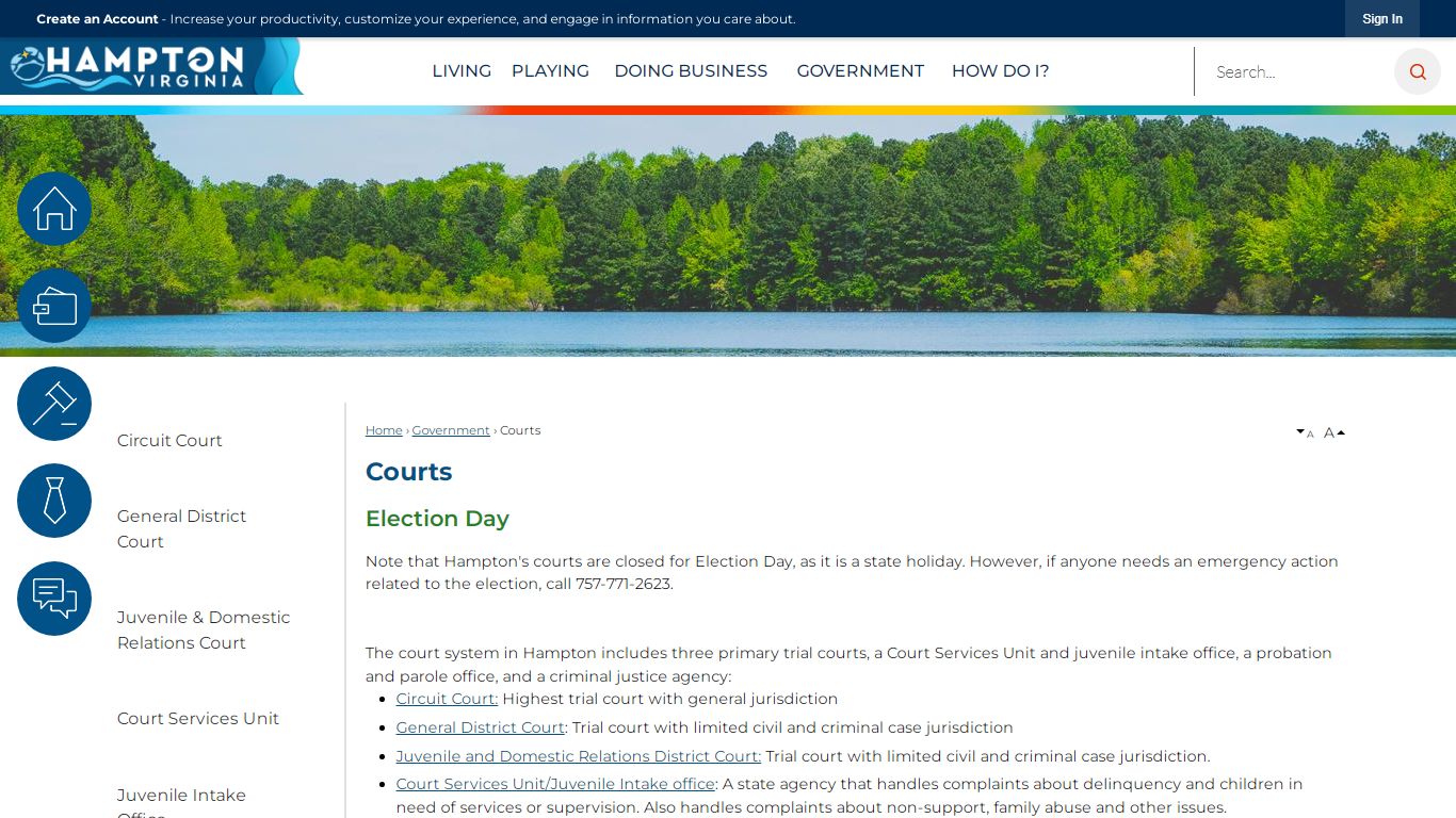 Courts | Hampton, VA - Official Website